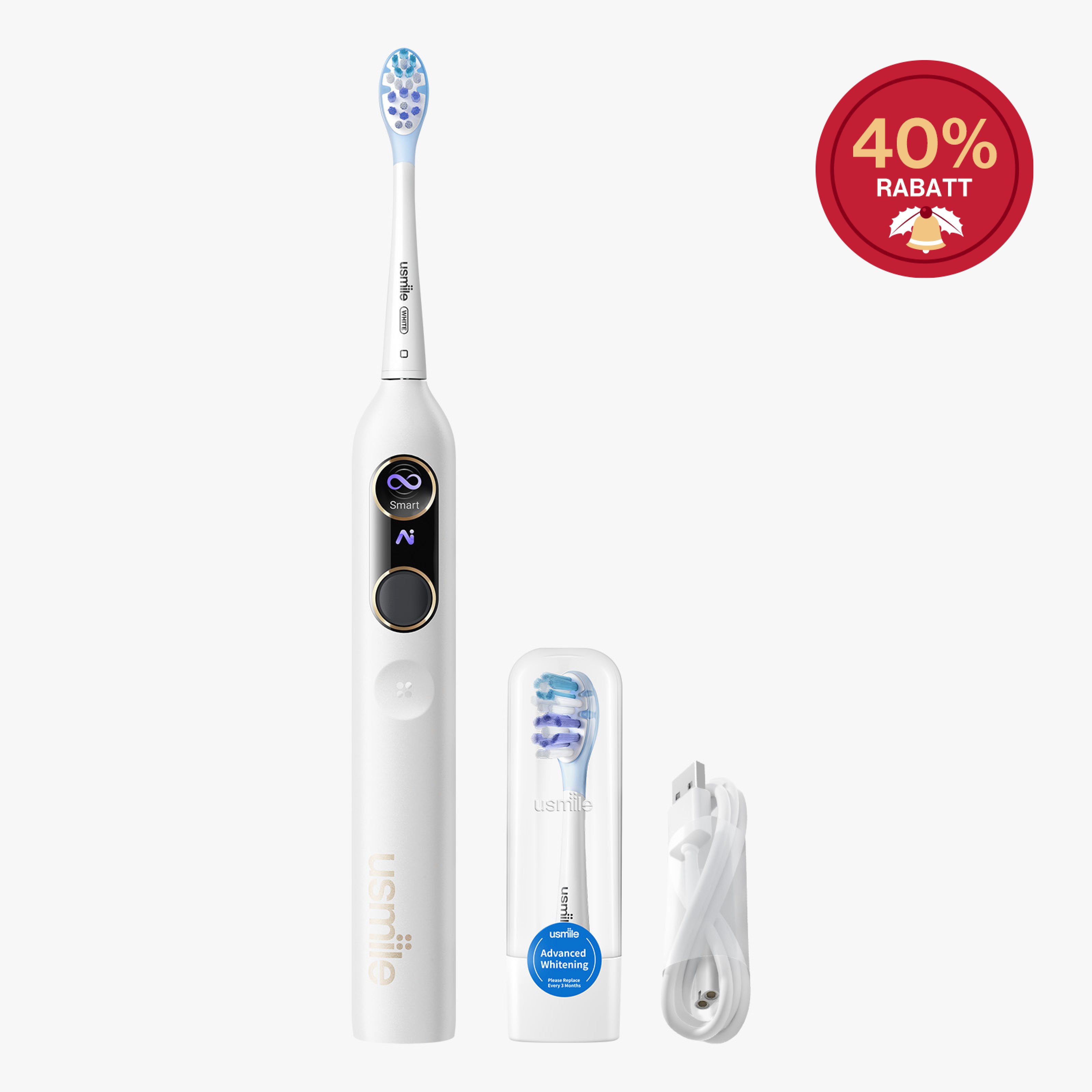 usmile Y10 PRO Elektrische Zahnbürste mit Erinnerung an ausgelassene Stellen